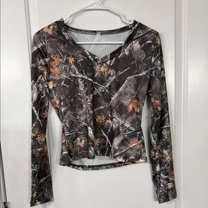 Women's Camouflage Long Sleeve Top